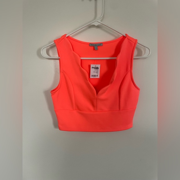 Brand new neon orange crop top - Picture 1 of 2